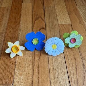 Flower napkin rings - set of 4